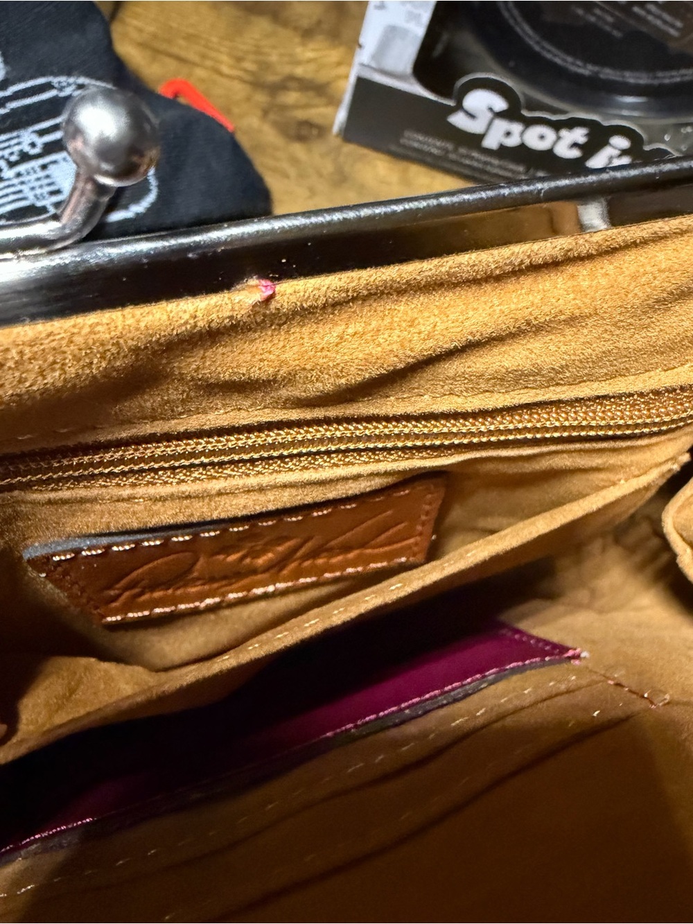Patricia Nash Classic Embossed Leather Kiss Lock Wristlet Clutch. NO CALL OUTS - Picture 7 of 16